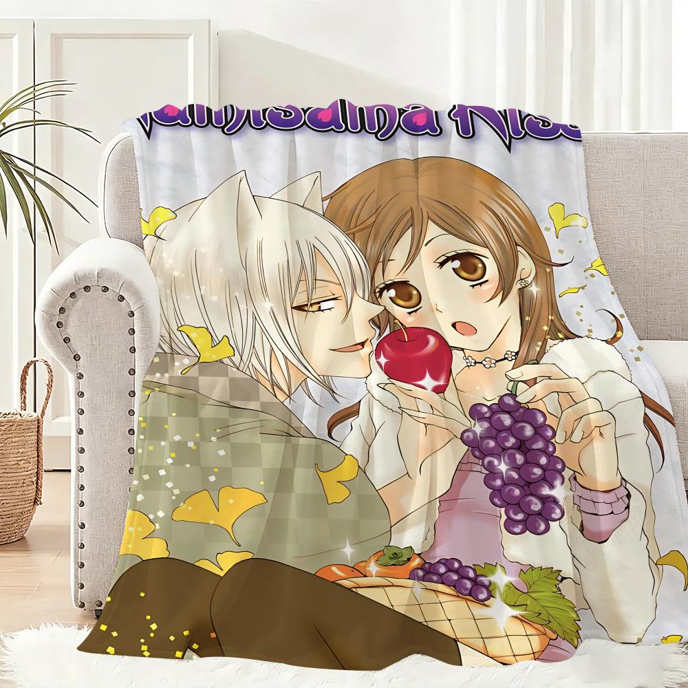 Anime K-Kamisama Kiss Throw Lightweight 240g Flannel Blanket Soft Skin-friendly for Summer Cooling