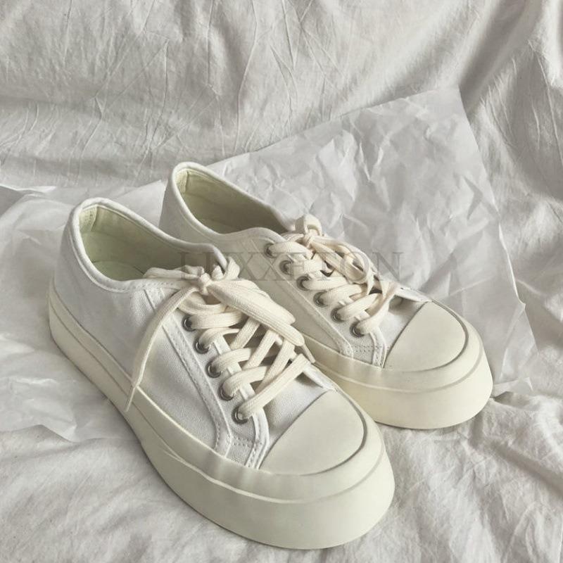 Туфли из парусины с толстой подошвой и круглым носком, с подошвой из бисквитного теста, удобные, дышащие, нескользящие, модные, универсальные, повседневные туфли для сёрфинга