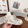 Mesh Breathable Thick-soled White Shoes Women's Summer New Versatile and Lightweight Net Shoes Casual Sports Board Shoes