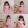 Full Silicone Reborn Baby Doll With Pink Dress And Flower Decoration For Kids Birthday