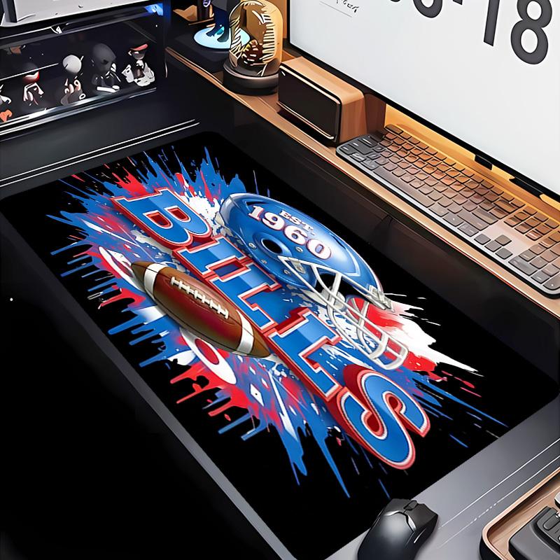 Buffalo Bill LOGO Theme Premium Non-slip Mouse Pad with Stitched Edges,Durable Rubber Material,for Desktop & Gaming Great Gifts