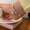 Korean Style S925 Sterling Silver Pearl Star Bracelet - Women's Fashion, Light Luxury Beaded Gift for Best Friend