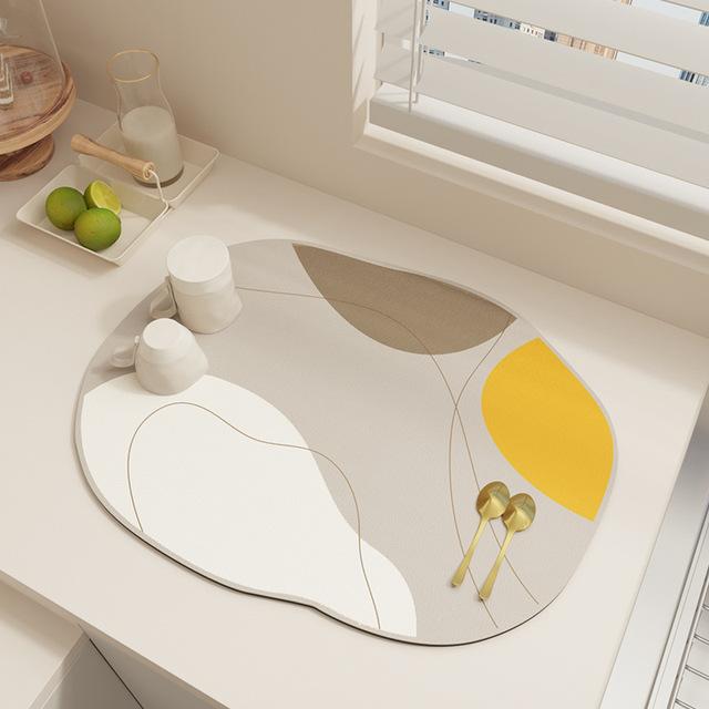 Quick Dry Kitchen Sink Drain Pad Super Absorbent Bathroom Drainer Mats Home Tableware Cups Dish Drying Mat Dinnerware Placemat