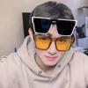 2025 новые модные солнцезащитные очки женские солнцезащитные очки зеленые интегрированные солнцезащитные очки инс интернет-знаменитость Сяохуншу взрыв