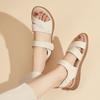 Real Soft Leather Beef Tendon Soft Bottom Summer Flat Bottom Low Heel Comfortable Fashion Versatile Wear Mother Sandals