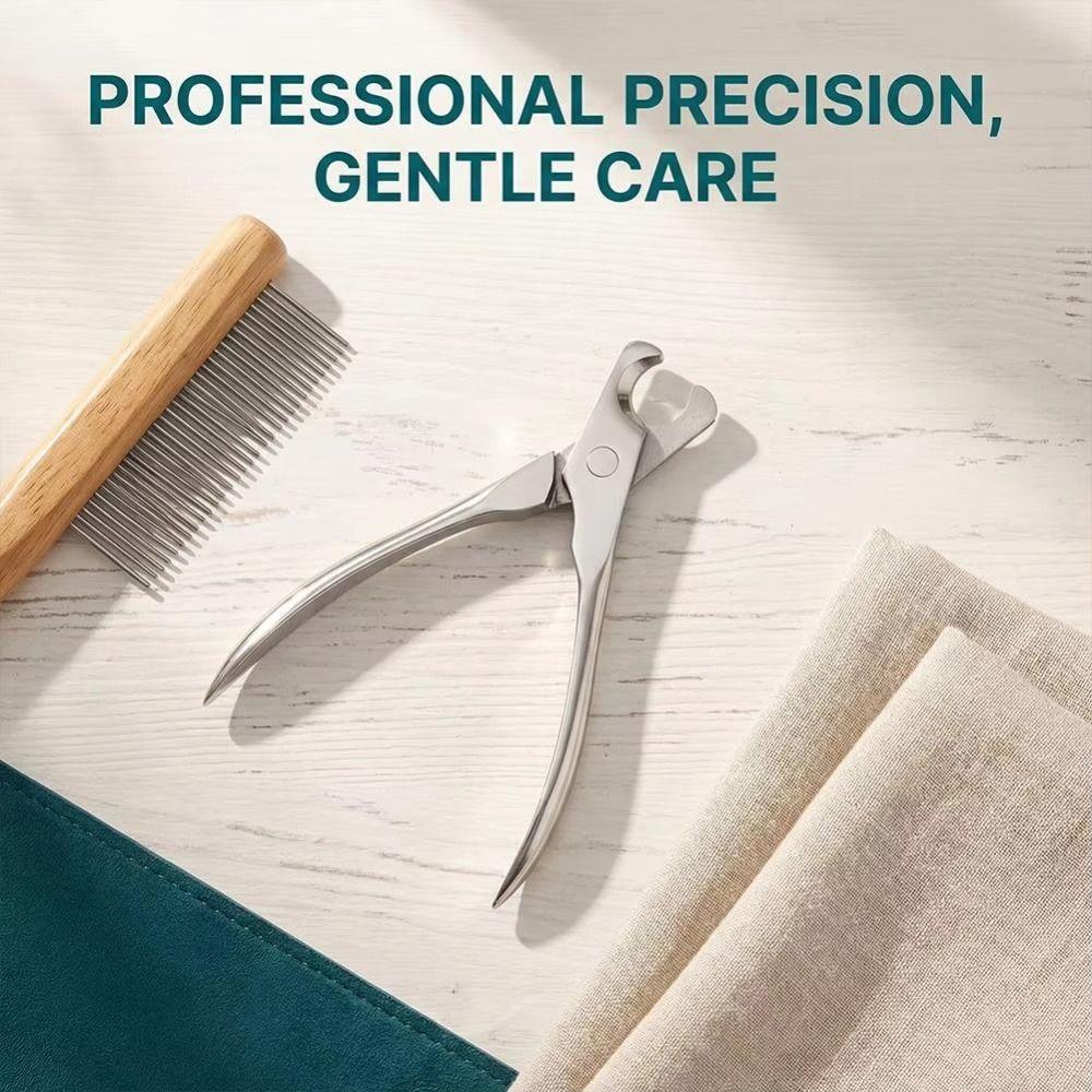 Stainless Steel Pet Nail Clippers Nonslip Handle Cat Nail Trimmer Professional Grooming