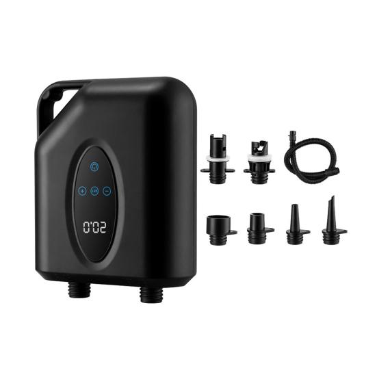 Portable Paddle Board Pump with 6 Nozzles Digital Display 20PSI Electric SUP Pump Auto-Off Deflation Air Compressor Inflatable Stand-Up Boards Boats