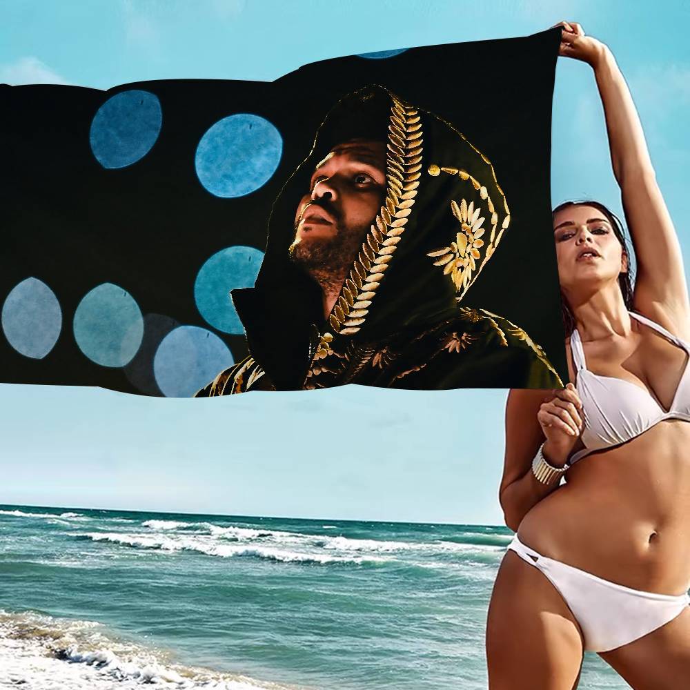 Рэпер The Weeknd XO Большие пляжные полотенца из микрофибры Быстросохнущее полотенце Песочные пляжные полотенца Полотенце для бассейна для путешествий Пляжный бассейн Йога