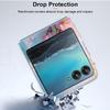 Marble Pattern Phone Case For Motorola Razr 60 40 50 Ultra Razr60 Razr50 Razr40 Shockproof Transparent Folding Hard Back Cover