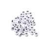 White Round Beads with Black Letters - 26-Letter Set for DIY Necklace & Phone Chain Accessories