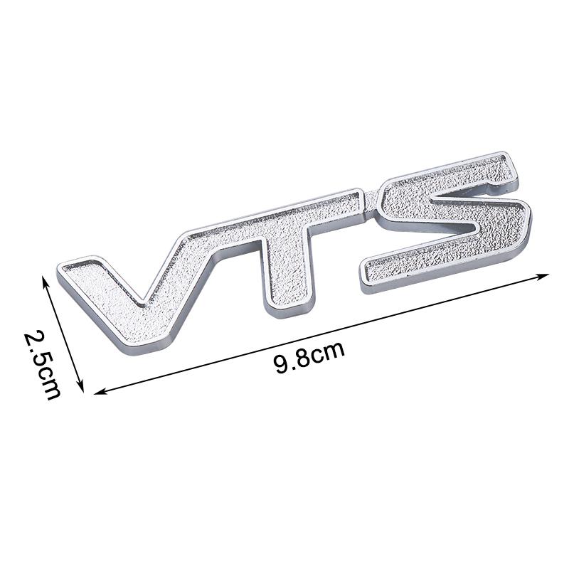 1PC Car VTS Emblem Badge 3D Metal Sticker Letters Rear Trunk Emblem Badge Stickers For Citroen C3 Aircross C4 Picasso Cactus C1
