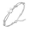 Charm 925 Sterling Silver Luxury Bead Bracelet Bracelet Cute Feminine Fashion Party Wedding Jewelry With Adjustable