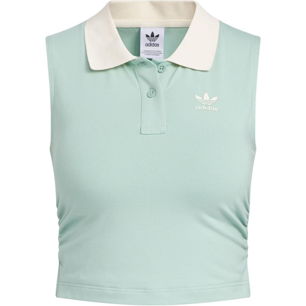 adidas Оригинальная майка-поло SS25 с подкладкой, модная, удобная, с коротким воротником, жилет, женские топы KE3894