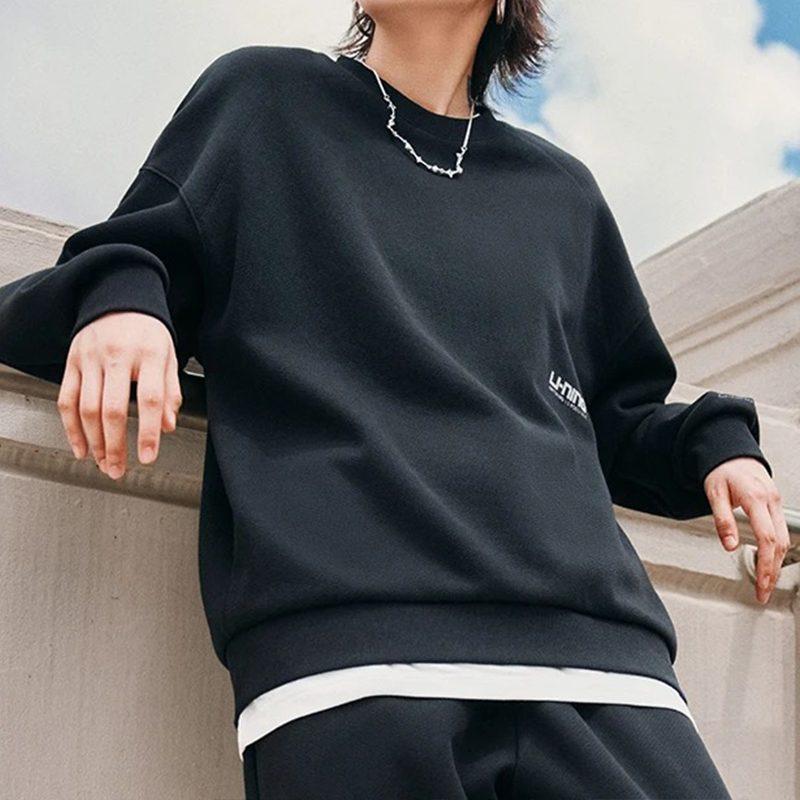 Свитшот из коллекции спортивной моды Li Ning, унисекс, черный, AWDTB41-6