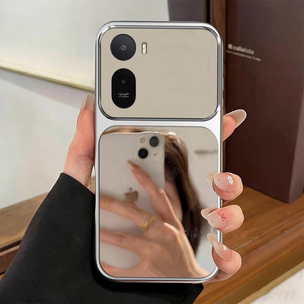 Чехол для Xiaomi Redmi A7 Pro, POCO C81 Pro Модный Чехол с Большим Окном Зеркальный Корпус Телефона