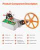 VEVOR Automatic Webbing Cutting Machine, Hot and Cold Ribbon Cutting Machine with Adjustable Temperature and LCD Display