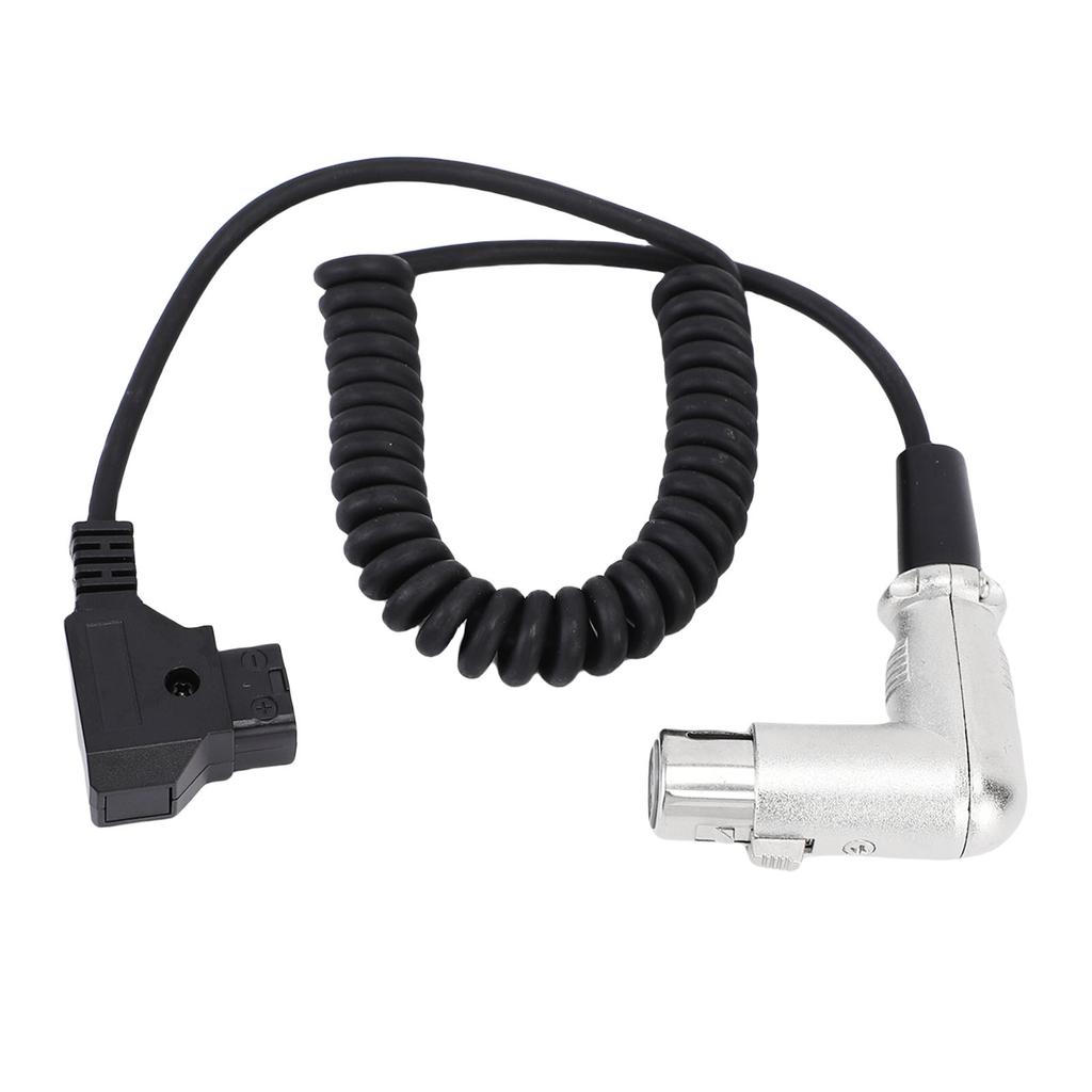 XLR Угловой Кабель питания Спиральный D-Tap B Папа на 4-контактный для DSLR Видеокамеры