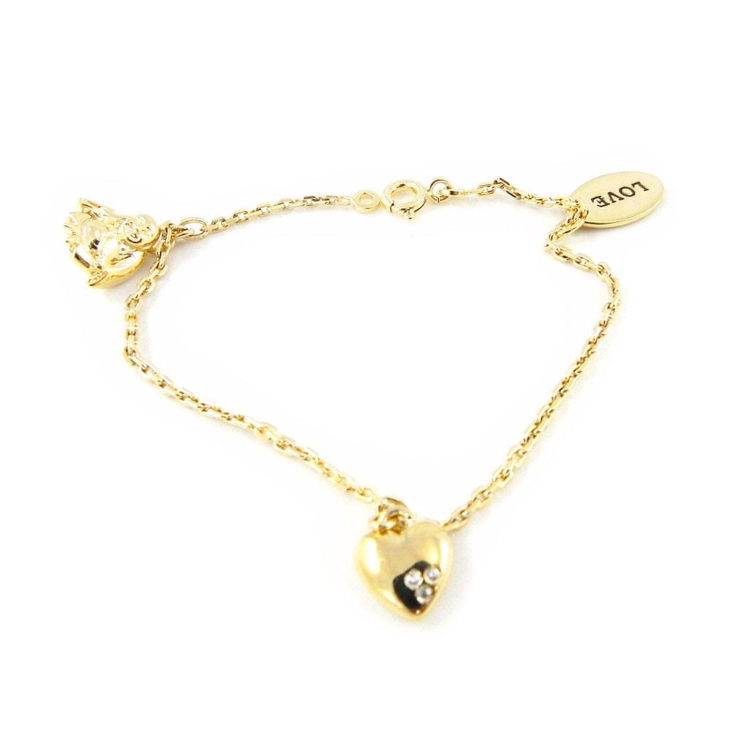 Altesse [H3252] - Gold Plated Bracelet 'Love'