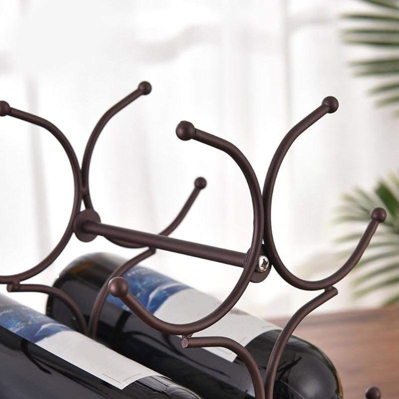 Elegant Wine Stand Practical Countertops Wine Bottles Display Rack Wine Holder for Kitchen Bar Reliable Storage Rack