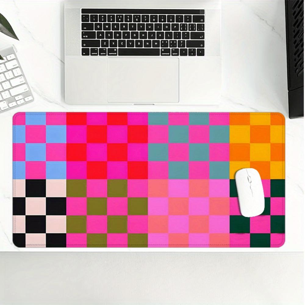 Colorful Checkered Gaming Mouse Pad And Desktop Pad Mouse Mat One Piece Mouse Pad Protector Escritorio