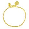 New 24K Gold Bracelet  Plating Bracelet Filled Gold 2MM18CM Water Wave Ladies Bracelet Jewelry Gift