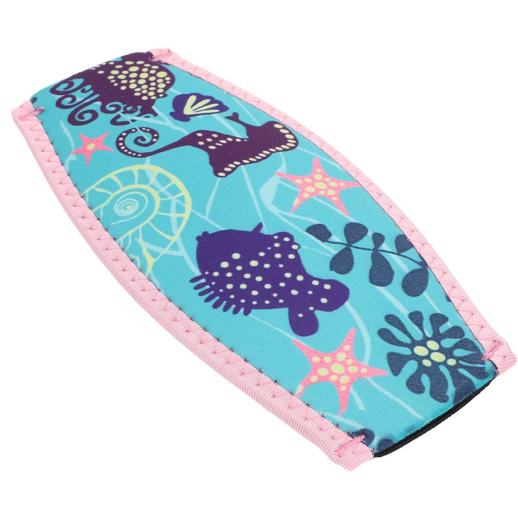 Diving Goggles Hair Protector Pink Border Green Background Neoprene Rubber 2 Layers Waterproof Dive