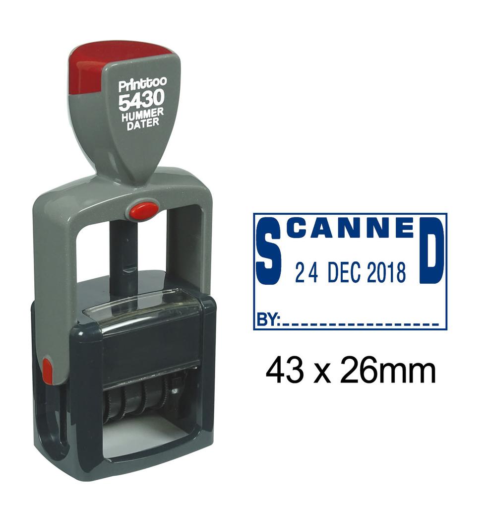 Printtoo Тяжелый штамп-дата с отсканированным текстом, канцелярские принадлежности, самонаклеивающаяся резина для даты