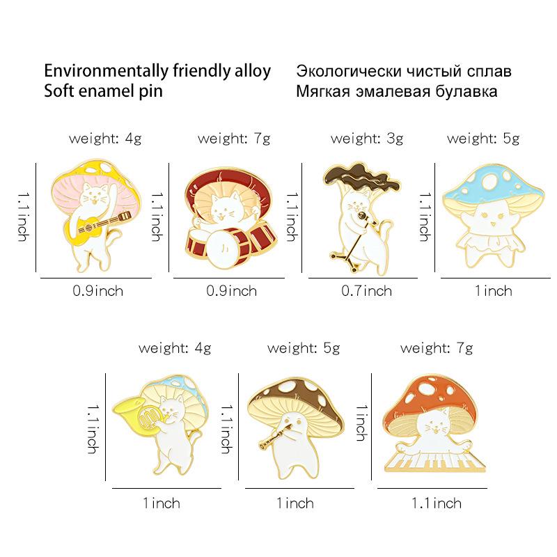 Набор мультяшных брошей 3-10 шт. Рождественская лягушка Космос Грибы Джокер Черный кот Собака Эмалевые значки Животное Значок на лацкан Ювелирные изделия Оптом