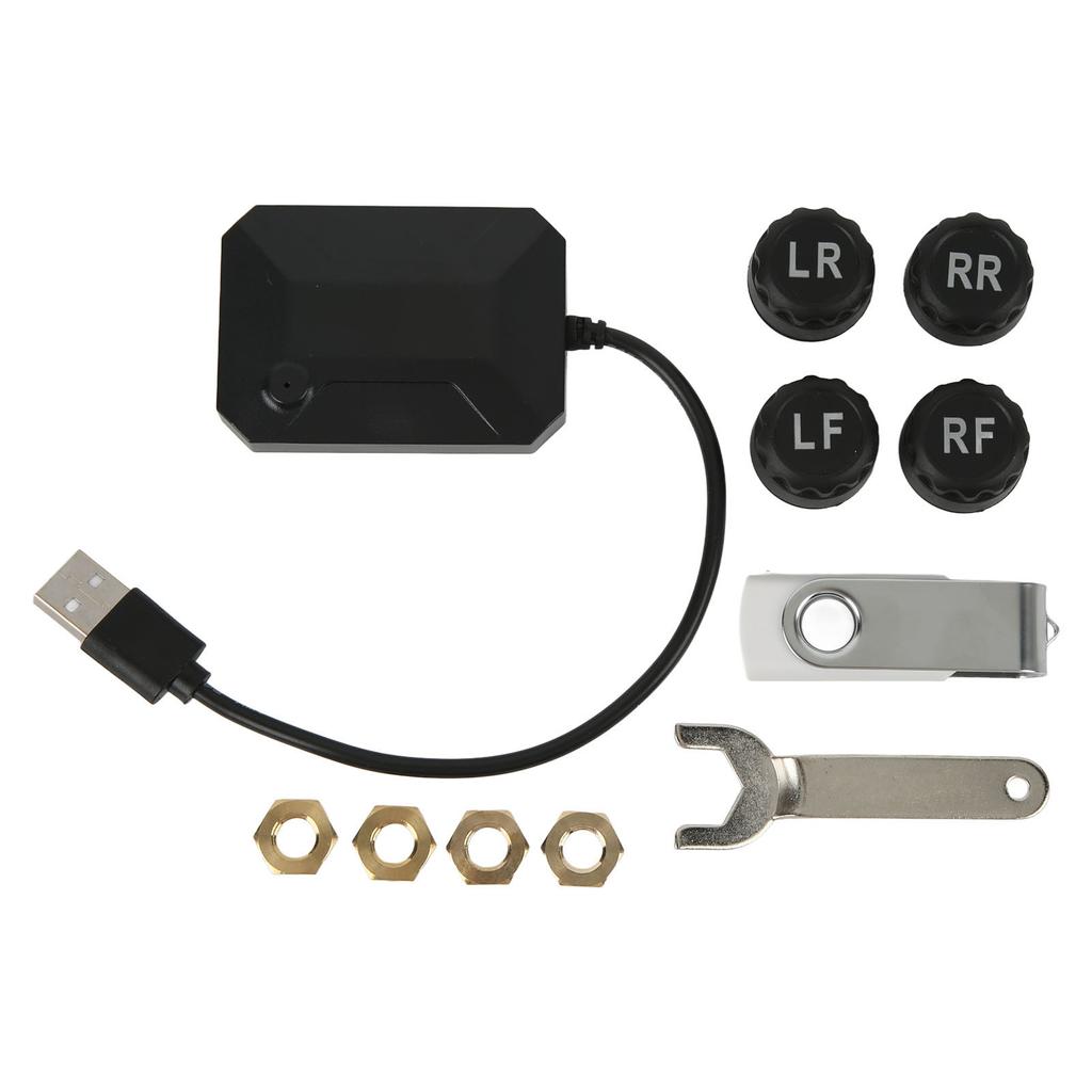 USB система контроля давления в шинах с большим экраном, стабильный сигнал, беспроводная система TPMS для автомобиля, автофургона