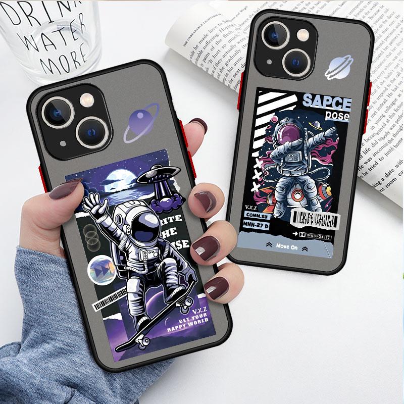Матовый чехол с милым астронавтом и планетой для Apple iPhone 14 11 13 7 12 Pro 7 XR XS Max 8 6s SE 2022, мягкий чехол для телефона