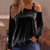 Women's Long-Sleeved Top With One Shoulder Strap
