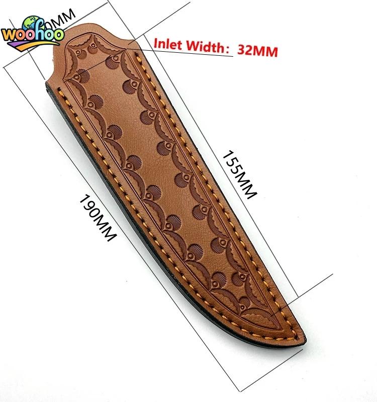 Genuine Cowhide Scabbard For Fixed Blade Knife Holster Hunting Tactical Knife Leather Knife Sheath Outdoor Knife Sheath