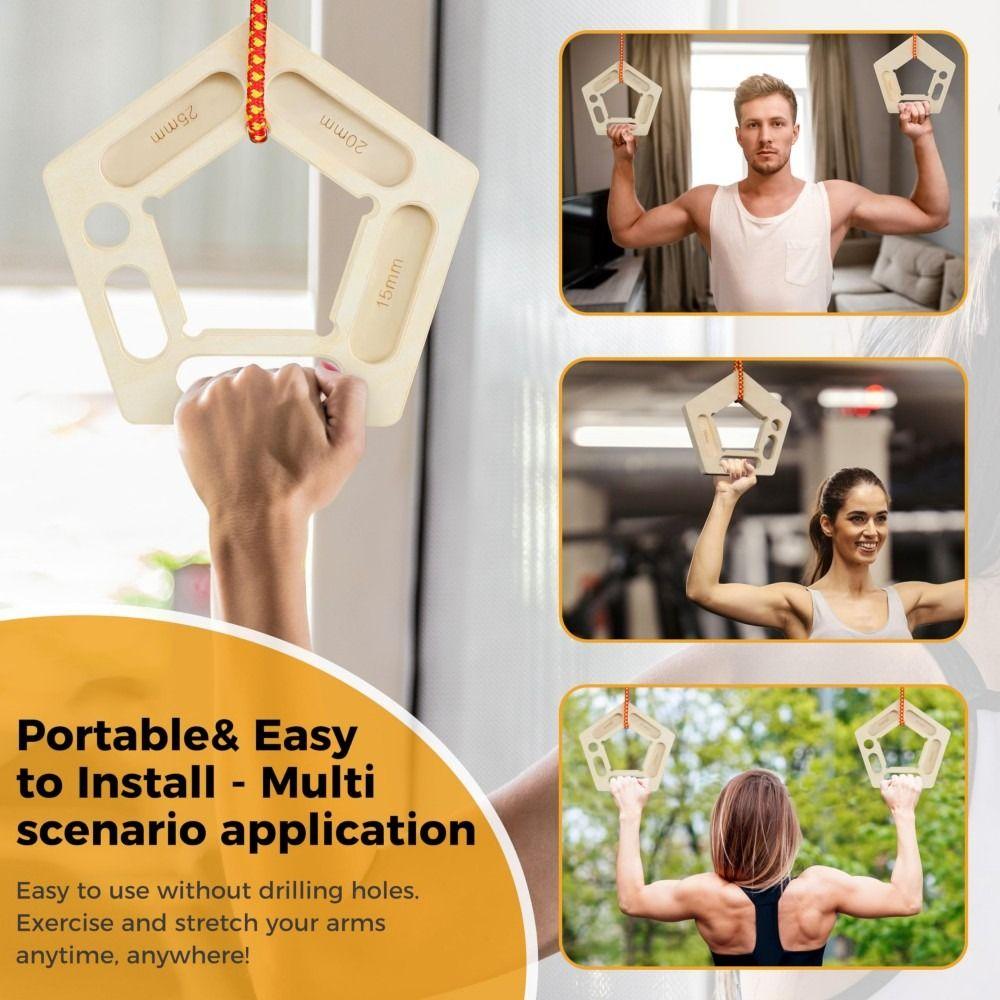 Wooden Pull-Up Board Lightweight Hanging Climbing Board For Arm Training