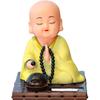 Urbanka Sami Monk Solar-powered Monk, Yellow, 1 piece,Korean Car Acc