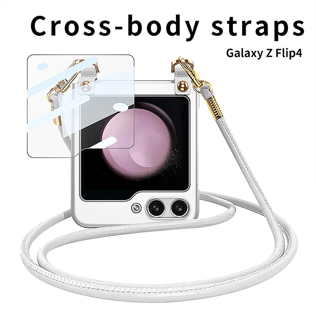 Чехол-пленка Crossbody Mirror для телефона Samsung Galaxy Z Flip 6 5 4 3 Flip3 Flip4 Flip5 Flip6 5G с гальваническим покрытием, противоударный чехол
