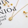Легкая Роскошь Цепочка на Ключицы Универсальная Золотой Кирпичик Квадратный Бренд С Подвеской Звезда с Алмазом Ожерелье Украшения для Девушек