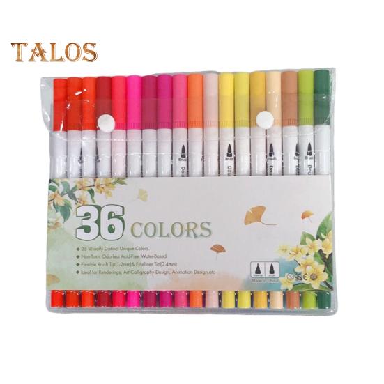 Набор цветных ручек для граффити, цветные контурные ручки, двухсторонняя кисть и тонкие маркеры для письма, раскрашивания в стиле скрапбукинга