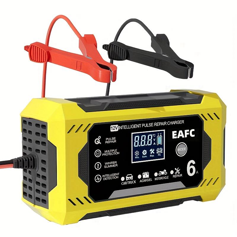 Автомобильное зарядное устройство для аккумулятора, 12 В 6 А интеллектуальное зарядное устройство для аккумулятора, автоматическое устройство для поддержания заряда аккумулятора 12 В 24 В для автомобиля, грузовика, мотоцикла, газонокосилки, морского свинцово-кислотного аккумулятора