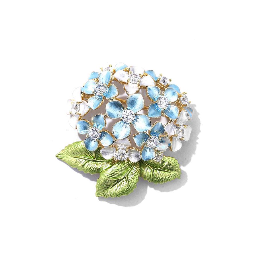 Enamel Embroidered Ball Flower Brooch, High-end Women's Fashion, Exquisite Brooch, Niche Design Sense, Elegant Brooch