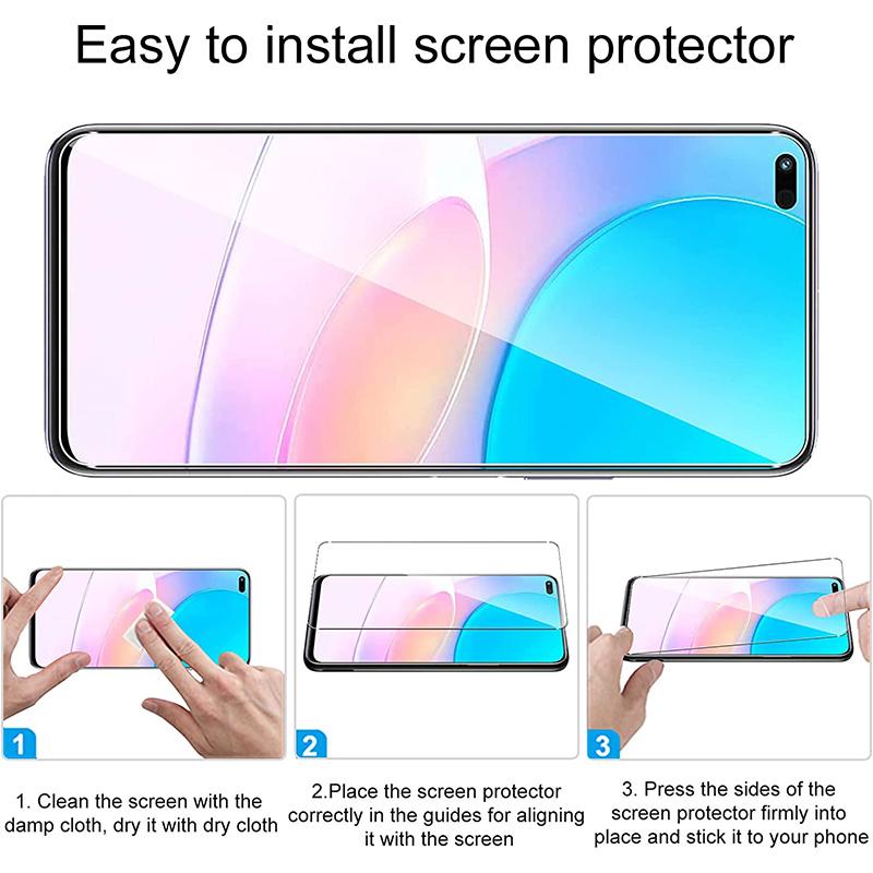 Защитная пленка для экрана Huawei P30 P20 NOVA 8i 3 3i 5T 9 SE Honor X8 20 20I 30 30I 8A, прозрачное защитное закаленное стекло HD, твердость 9H, защита от царапин