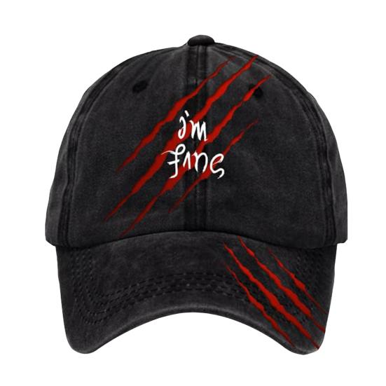 Темное пятно крови Унисекс бейсболка Дышащая шляпа для защиты от солнца Шляпа в стиле Хэллоуина Бейсболка с изогнутым козырьком