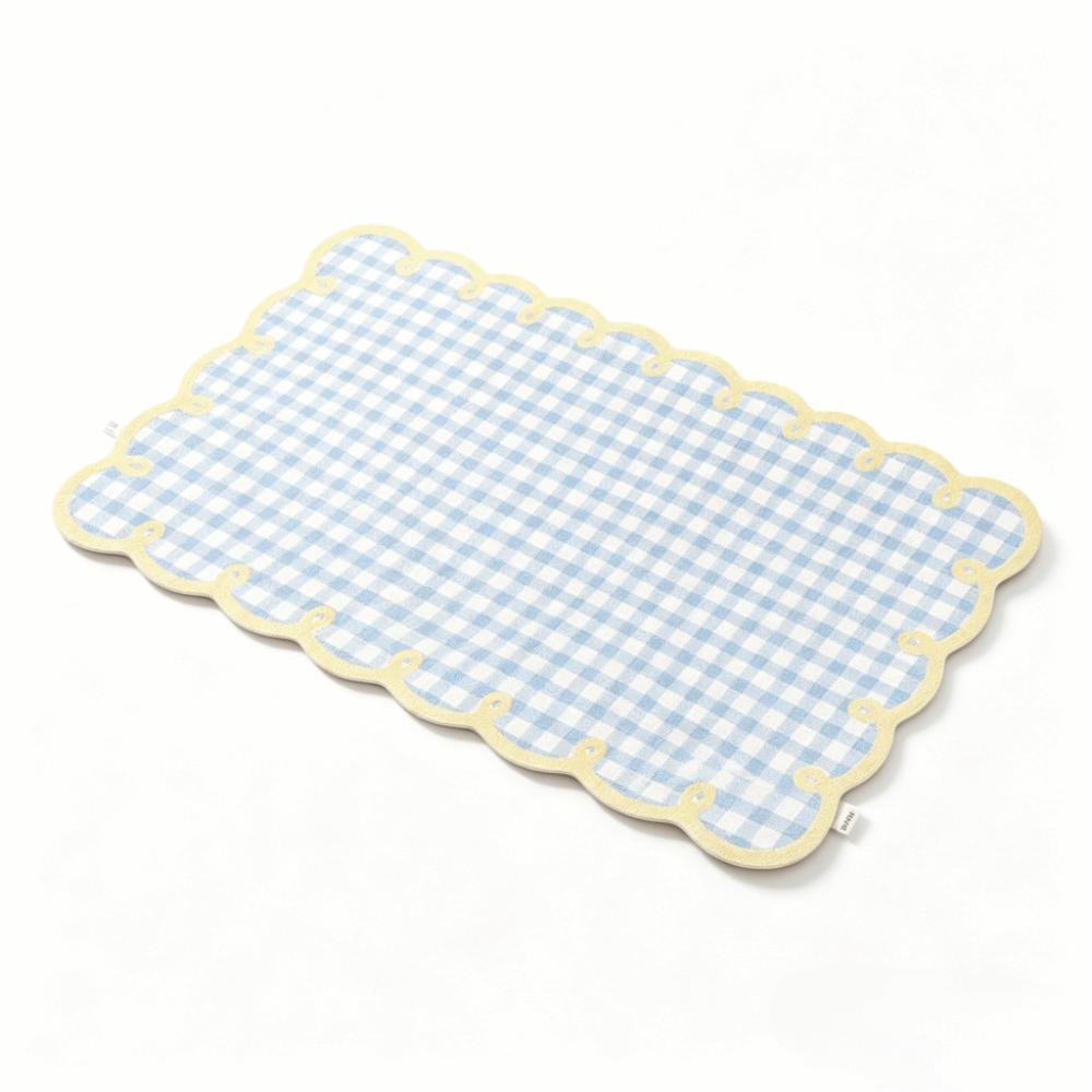 Table Mat Extra Large Mouse Pad Non Slip Plaid Pattern Computer Desk Mat Thickened PVC Keyboard Pad Office Use