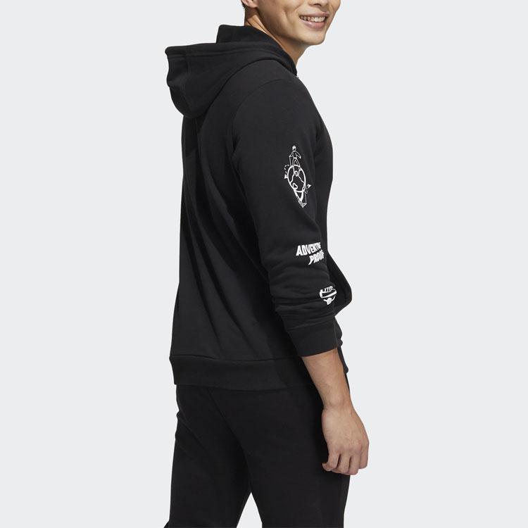 Adidas Neo Illustrated Print Sports Hoodie Men Hoodie Black HG6589