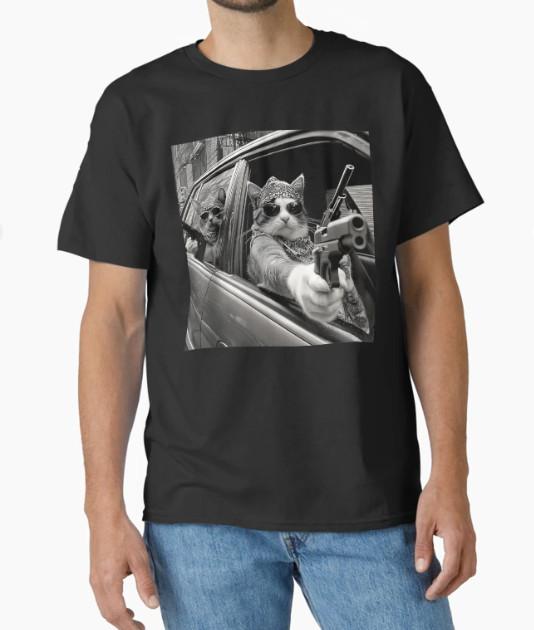 Cool Gangster Cats Street T-Shirt