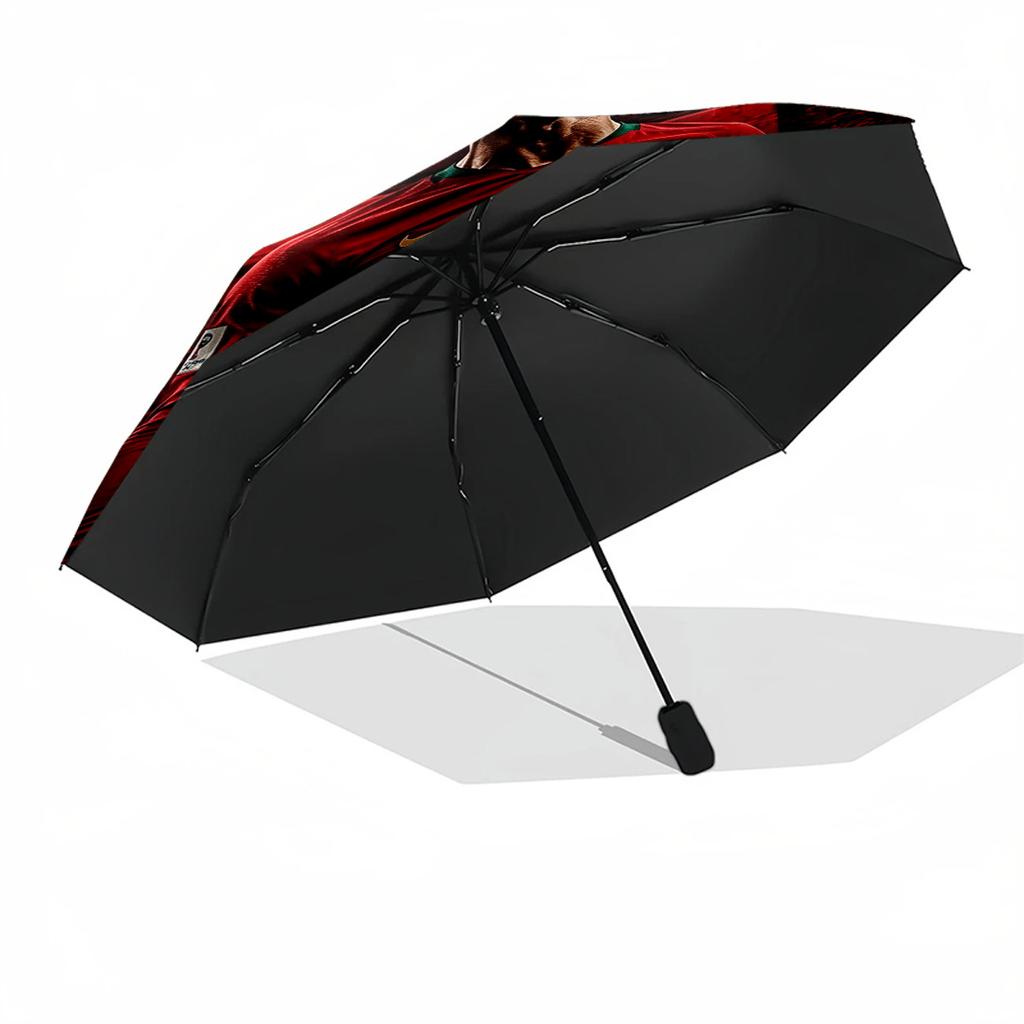 Ronaldo's Legacy Outdoor Automatic Umbrella Retractable Design with 8-Rib Durability Sturdy Construction for Outdoor Daily Use Stylish Accessory