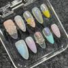 MK272 Artificial Nail Tips 10Pcs/Box 3D Handmade Flower Design For Nail Art Decoration