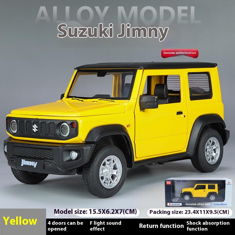 1:24 Suzuki Jimny Off Road SUV Alloy Diecast Модель автомобиля Звук и Свет Коллекция Дисплей Хобби Украшения Подарки Для Парня