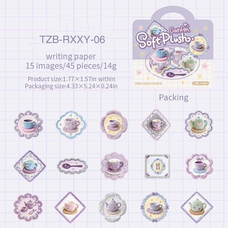 JIANWU Мягкая Плюшевая Игрушка Садовая Серия Винтажная Кошка Цветок Кофейная Этикетка Пейзаж Материал Коллаж Наклейка Креативный Журнал Канцелярские Товары