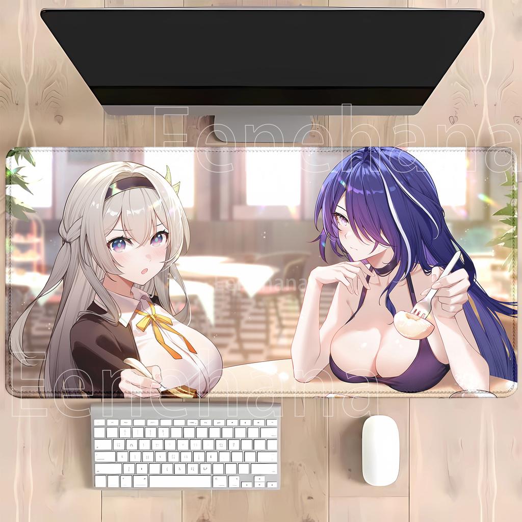 Mouse Pad Firefly Honkai Star Rail Hsr Large Nonslip Hd Printing Desk Mat Keyboard Office Anime Sexy Girl Overlock Xxl Mousepad