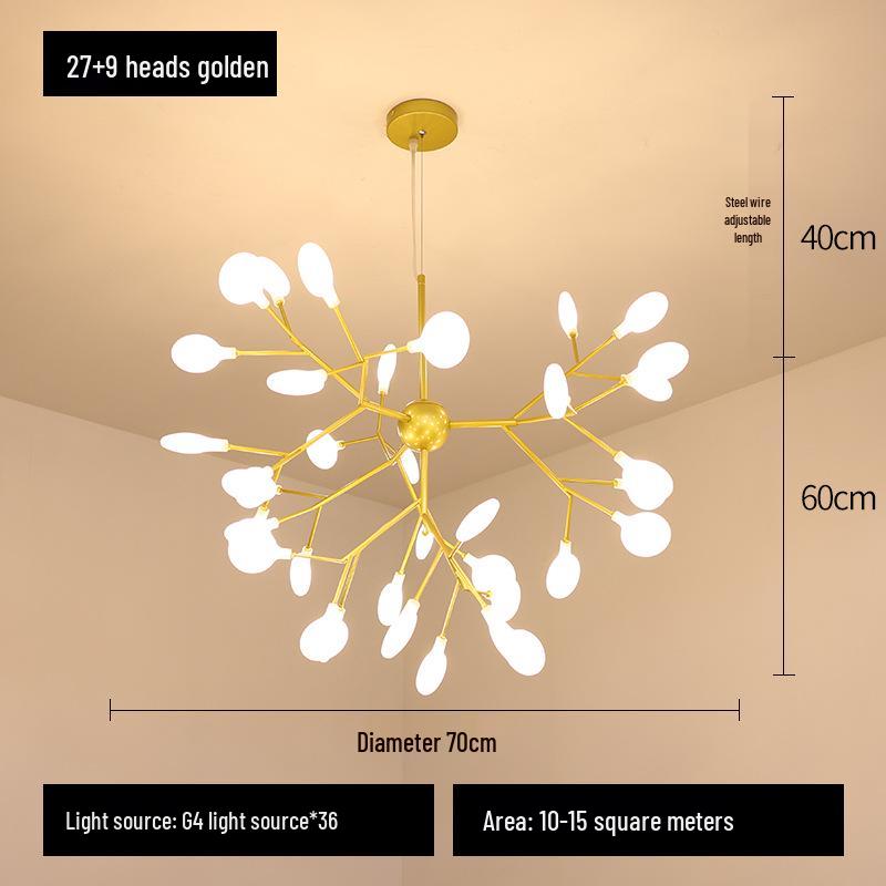 Люстра Светлячок: Современное скандинавское роскошное освещение для гостиных, спален и ресторанов